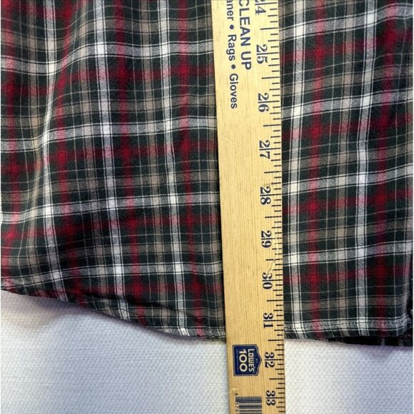 Woolrich Mens Button Down Shirt Size XLarge Red Gray Plaid Long Sleeve Outdoor - Picture 6 of 12